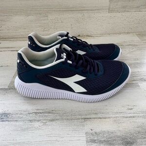 Diadora Women’s Size 9.5 Lace Up Running Shoes In Dark Blue/Slate/Black